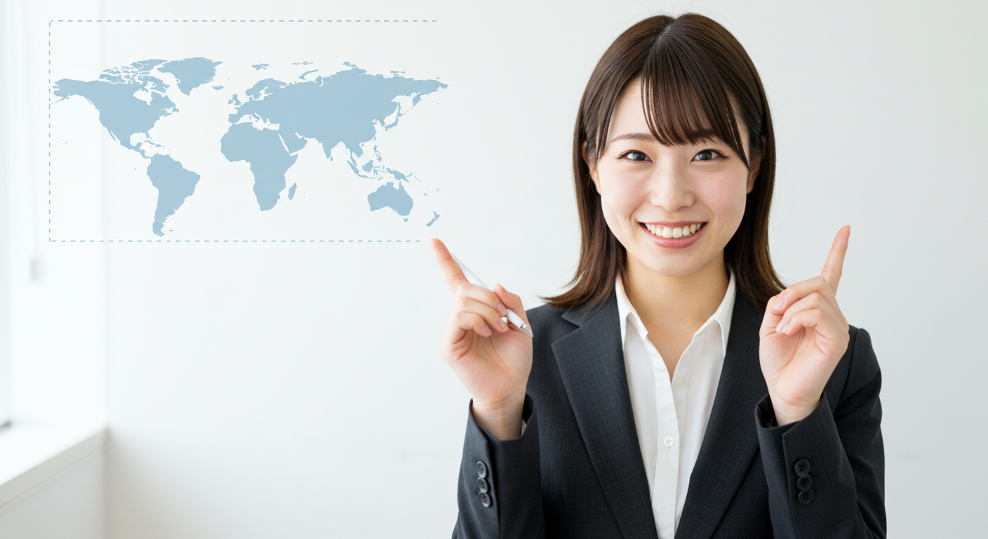 新しい世界へ飛び込むイメージ(女性)